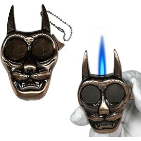 Creative Cool Metal Butane Torch Lighter, Funny Windproof Lighter, Refillable Lighters for Hiking Camping Fireplace Grill Camping BBQ Lighter (Without Gas)-Copper in Saudi Arabia