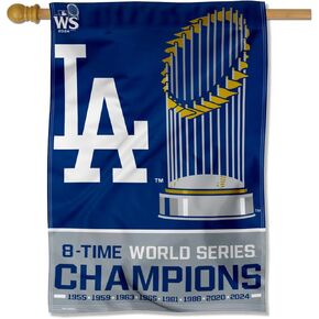 WinCraft Los Angeles Dodgers 2024 8 Time World Champions Series House Banner Flag