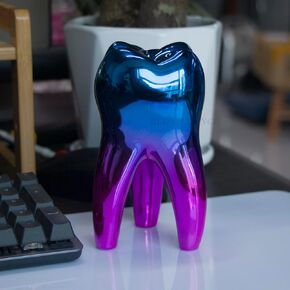 Tooth Model Decor Gifts, Tooth Figurine for Dentist, Dental Hygienist Graduation, Office Decor (B)