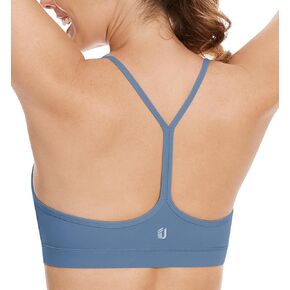 UEU Y Back Sports Bra for Women, Workout Gym Active Yoga Running Bras with Removable Pad, Racerback Tops