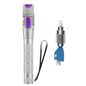 Purple 80KM Visual Fault Locator for Fiber Optic Cables, VFL Supports FC/ST/SC/LC Interfaces, Long-Range Fault Finder, Fiber Light Pen Tester, High-Precision OTDR Mapping Tool for FTTH, Telecom