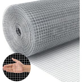 Land guard 19 Gauge Hardware Cloth, 1/2 inch 48inch×100ft Chicken Wire Fence, Galvanized Welded Cage Wire Mesh Roll Supports Poultry Netting Cage Fence………
