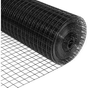 24'' x 50' 1.5inch Hardware Cloth 16 Gauge Black Vinyl Coated Welded Fence Mesh for Home and Garden Fence and Home Improvement Project