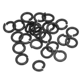 uxcell Split Lock Washer, M4 304 Stainless Steel Spring Lock Washer 25pcs, Black