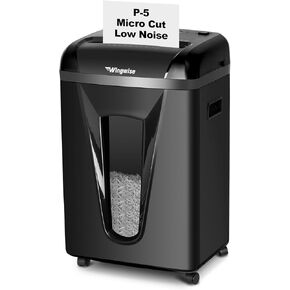 58 dB Paper Shredder for Home Office, 15 Sheet, P-4 Cross Cut Shredders with 5.8 Gallons Bin Shreds CD, Credit Card