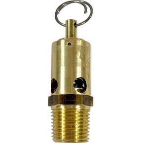 Brass, 1/2" NPT Industrial Soft Seat Safety Pressure Relief Valve, Made In The USA (135 PSI / 252 SCFM)