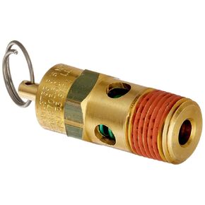 Control Devices ST2533-1A050 ST Series Brass Soft Seat ASME Safety Valve, 50 psi Set Pressure, 3/8 Male NPT