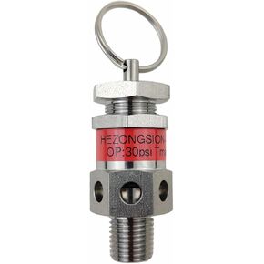 1/4inch NPT 30psi Pressure Relief Valve for Air Compressor Stainless steel 304 Heavy Duty Safety valve,Tank Pop Off