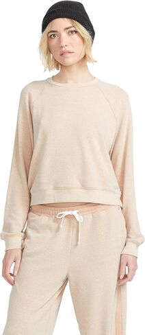 Volcom Women's Lived in Lounge Frenchie Raglan Crew Neck Fleece Sweatshirt in Saudi Arabia
