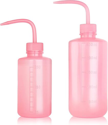 Melphoe 2Pcs 250ml 500ml Tattoo Wash Bottle, Plastic Squeeze Medical Lab Washing Bottle, Succulent Watering Can, Lash Water Bottle, 750ml, Pink in Saudi Arabia