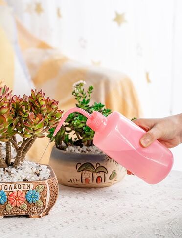 Melphoe 2Pcs 250ml 500ml Tattoo Wash Bottle, Plastic Squeeze Medical Lab Washing Bottle, Succulent Watering Can, Lash Water Bottle, 750ml, Pink in Saudi Arabia