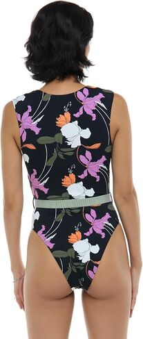 Body Glove Women's Standard Ezry V-Neck One Piece Swimsuit with Belted Detail in Kuwait