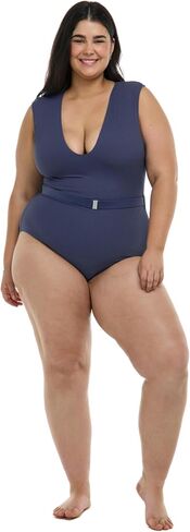 Body Glove Women's Standard Ezry V-Neck One Piece Swimsuit with Belted Detail in Kuwait