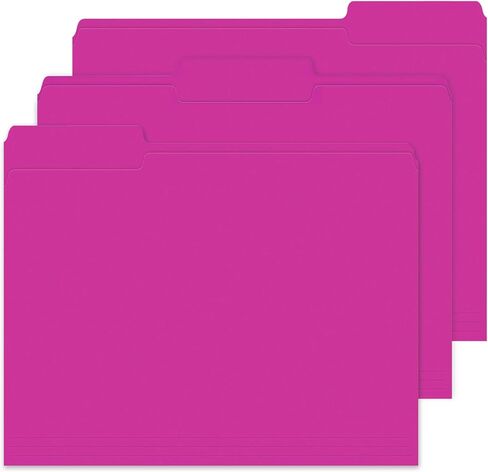 File Folders 120 Pack Colored File Folder Letter Size, 1/3 Cut Tab Filing Folders for Office School Business File Document Organization, (Orange) in Saudi Arabia