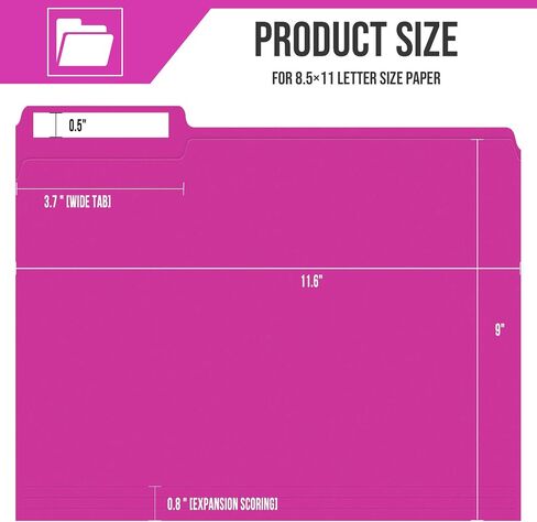 File Folders 120 Pack Colored File Folder Letter Size, 1/3 Cut Tab Filing Folders for Office School Business File Document Organization, (Orange) in Saudi Arabia