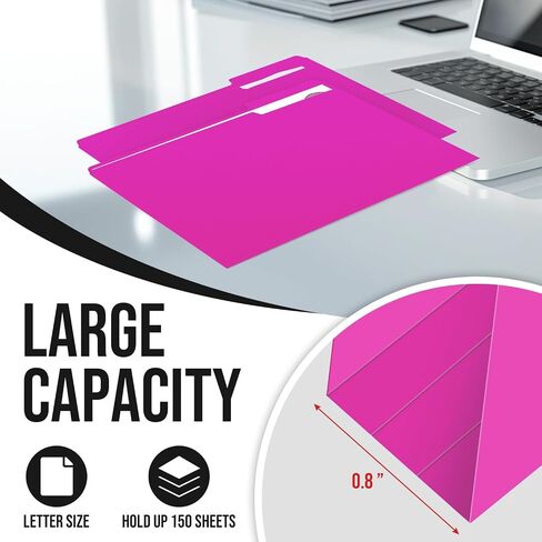 File Folders 120 Pack Colored File Folder Letter Size, 1/3 Cut Tab Filing Folders for Office School Business File Document Organization, (Orange) in Saudi Arabia