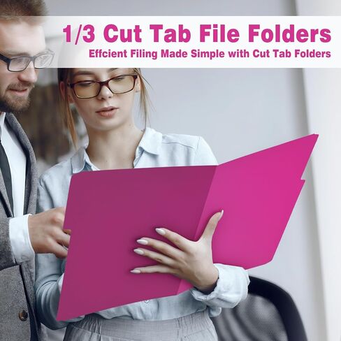 File Folders 120 Pack Colored File Folder Letter Size, 1/3 Cut Tab Filing Folders for Office School Business File Document Organization, (Orange) in Saudi Arabia