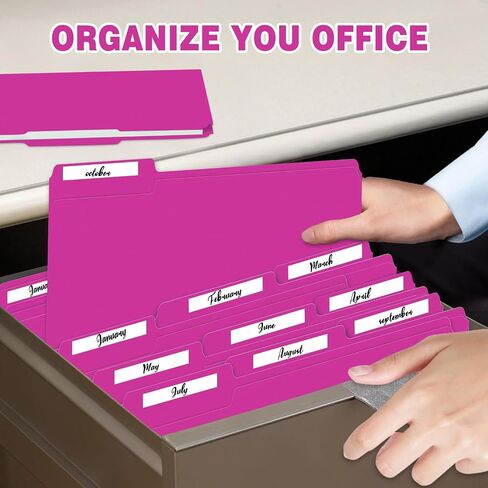 File Folders 120 Pack Colored File Folder Letter Size, 1/3 Cut Tab Filing Folders for Office School Business File Document Organization, (Orange) in Saudi Arabia
