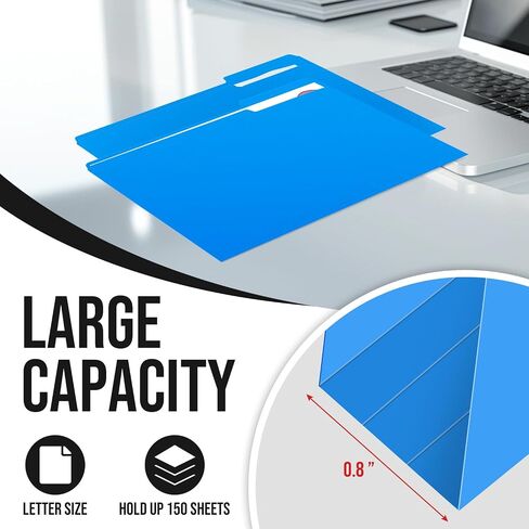 File Folders 120 Pack Colored File Folder Letter Size, 1/3 Cut Tab Filing Folders for Office School Business File Document Organization, (Orange) in Saudi Arabia
