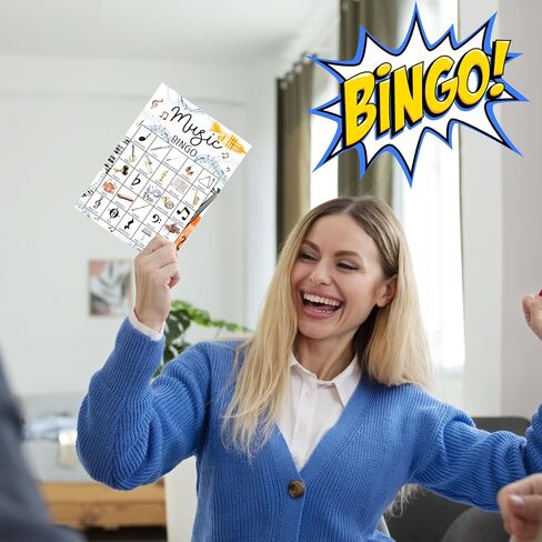 Music Bingo Games For Adults, Music Birthday Party Bingo Game Set, Music Games Bingo Cards, Music Themed Bingo Favors For Family Singers Music Lovers, Music Party Activity Game Decor & Supplies -03 in Saudi Arabia