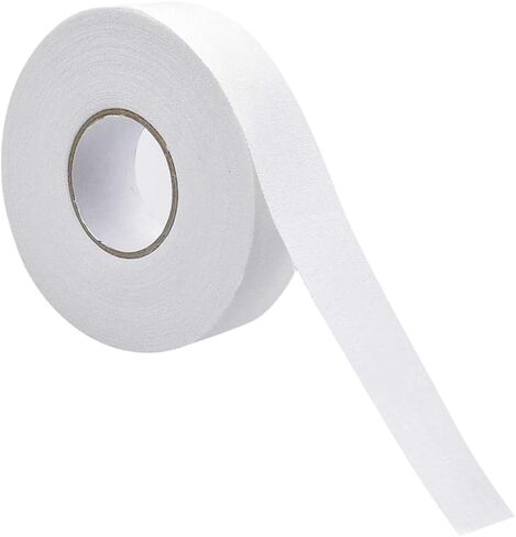 2.5cm x 25m Wide Hockey Tape Ice Hockey Stick Grip Tape Sports Handle Tape Wrap Tennis Bat Grip Tape Multipurpose Cloth Tape Roll Sports Gifts White in Saudi Arabia
