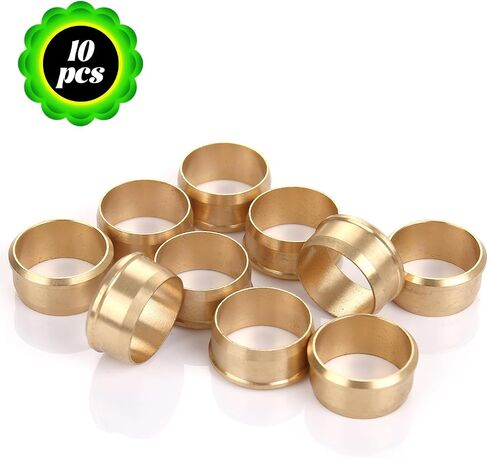Brass Compression Sleeves Ferrules，12mm Tube OD Brass Compression Fitting Brass Tube Fittings (10 Pcs) in Saudi Arabia