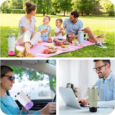 حذاء سيليكون واقي بفيونكة، متوافق مع كوب ستانلي 20/30/40 أونصة، لحذاء Hydroflask 12-24 أونصة، المزيد من الزجاجات بقاعدة 2.95 بوصة، لحذاء ستانلي لملحقات كأس ستانلي (وردي) in Kuwait