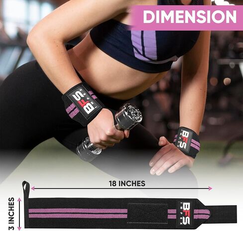 أغطية معصم لرفع الأثقال، أحزمة معصم عالية الجودة 18 بوصة لرفع الأثقال، أغطية معصم لرفع الأثقال مع حلقة إبهام لتجعيد الشعر، تدريب رفع الأثقال للرجال والنساء in Kuwait