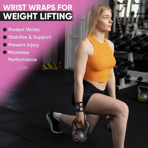 أغطية معصم لرفع الأثقال، أحزمة معصم عالية الجودة 18 بوصة لرفع الأثقال، أغطية معصم لرفع الأثقال مع حلقة إبهام لتجعيد الشعر، تدريب رفع الأثقال للرجال والنساء in Kuwait