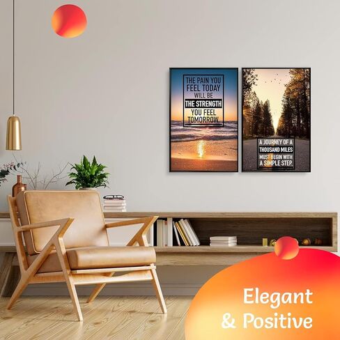 Inspirational Motivational Posters - Positive Affirmations, Uplifting Quotes, Wall Art Decor for Office, Home, Gym - Set of 6 11x17" Motivational Posters for Office Decor Inspirational Quotes Wall Art in Saudi Arabia
