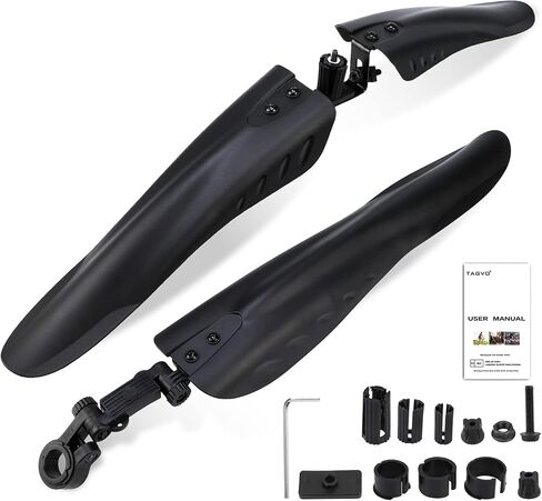 Bicycle Mudguard for 24/26/27.5 Inches,Universal Full Coverage Thicken Widen Bicycle Fenders Set Front & Rear Adjustable Mountain Bike,Mountain Road Mountain Bike Mudguard Set in Saudi Arabia