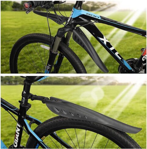 Bicycle Mudguard for 24/26/27.5 Inches,Universal Full Coverage Thicken Widen Bicycle Fenders Set Front & Rear Adjustable Mountain Bike,Mountain Road Mountain Bike Mudguard Set in Saudi Arabia