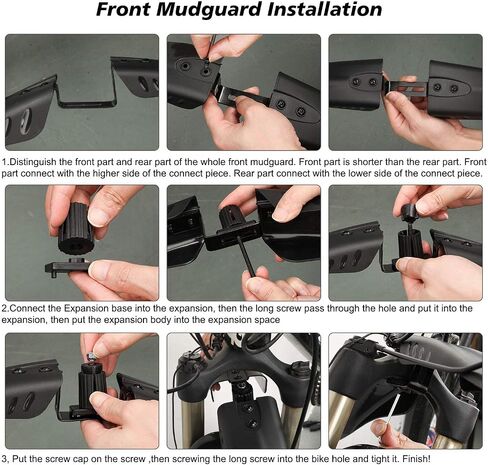 Bicycle Mudguard for 24/26/27.5 Inches,Universal Full Coverage Thicken Widen Bicycle Fenders Set Front & Rear Adjustable Mountain Bike,Mountain Road Mountain Bike Mudguard Set in Saudi Arabia