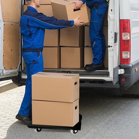 Furniture Dolly - 2 Pack Furniture Movers with Wheels, 500 Lbs Capacity, Moving Dolly with Rope and Gloves, Portable and Light Dollies for Moving Heavy Furniture (Black - 2 Pack) in Saudi Arabia