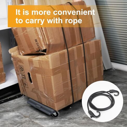 Furniture Dolly - 2 Pack Furniture Movers with Wheels, 500 Lbs Capacity, Moving Dolly with Rope and Gloves, Portable and Light Dollies for Moving Heavy Furniture (Black - 2 Pack) in Saudi Arabia