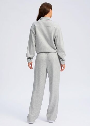 SANTINY Sweatsuits Women 2 Piece Outfit Oversized Sweatshirt Wide Leg Sweatpants Matching Set Tracksuit Lounge sets in Saudi Arabia