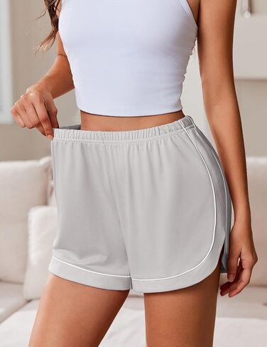 Ekouaer بيجامة السراويل النساء لينة النوم السراويل صالة السراويل غير رسمية لطيف عالية الخصر بيجامة أسفل مريح سبليت الجانب Pj أسفل in Saudi Arabia