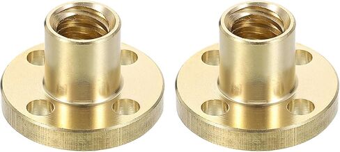 uxcell 4 Pcs Tr10x8 Lead Screw Brass Nut, Trapezoidal Nut Linear Screw Acme Thread Screw Replacing Brass Nut (2mm Pitch, 4 Start, 8mm Lead) for 3D Printer Accessories in Saudi Arabia