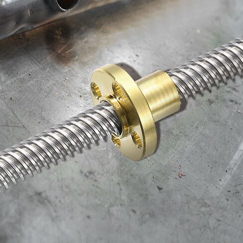uxcell 4 Pcs Tr10x8 Lead Screw Brass Nut, Trapezoidal Nut Linear Screw Acme Thread Screw Replacing Brass Nut (2mm Pitch, 4 Start, 8mm Lead) for 3D Printer Accessories in Saudi Arabia