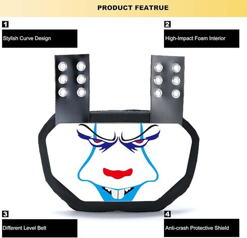 Football Back Plate, Rear Lower Back Protector Hard Shell & Contoured Foam, High-Impact Protection in Saudi Arabia