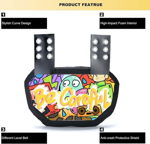 Football Back Plate, Rear Lower Back Protector Hard Shell & Contoured Foam, High-Impact Protection in Saudi Arabia