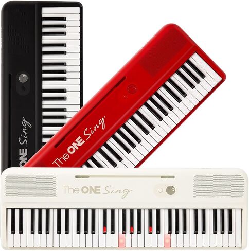 The ONE Smart Piano Sing, 61 Keys Keyboard Piano For Singing & Practice, Electric Piano For Music Lover & Beginner (Red) in Kuwait