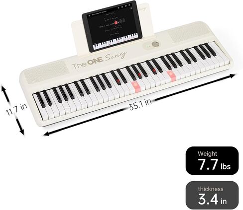 The ONE Smart Piano Sing, 61 Keys Keyboard Piano For Singing & Practice, Electric Piano For Music Lover & Beginner (Red) in Kuwait