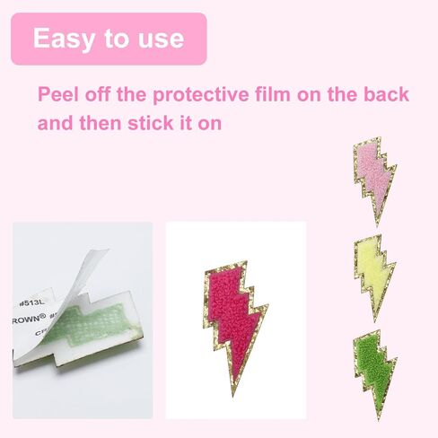 6 Pcs Smile Face Patches Self Adhesive Sew On Embroidered Colorful Chenille Gold Glitters Sticker for Cothing Jackets Jeans Hats Backpack Bag in Saudi Arabia