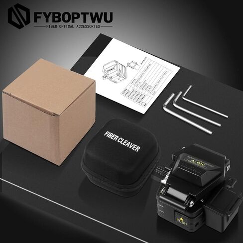FTTH Optical Fiber Cleaver Fiber Optic Cleaver Cold Splicing Tool Cutting Machine 3 in 1 Function Metal Optical Fiber Cutter Tungsten Steel Sheet, 1pc Black in Kuwait