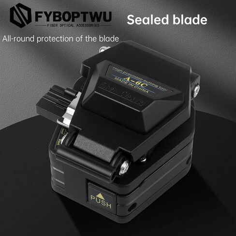 FTTH Optical Fiber Cleaver Fiber Optic Cleaver Cold Splicing Tool Cutting Machine 3 in 1 Function Metal Optical Fiber Cutter Tungsten Steel Sheet, 1pc Black in Kuwait