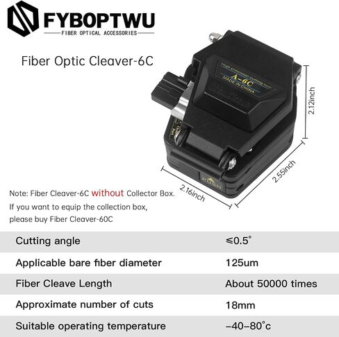 FTTH Optical Fiber Cleaver Fiber Optic Cleaver Cold Splicing Tool Cutting Machine 3 in 1 Function Metal Optical Fiber Cutter Tungsten Steel Sheet, 1pc Black in Kuwait