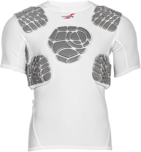 Youth Integrated Rib, Shoulder, and Chest Combo Protection Short Sleeve Shirt Football Compression T in Saudi Arabia