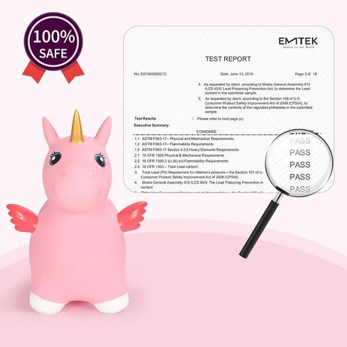 INPANY Teddy Bear Bouncy Horse Hopper Toys, Toddlers Bouncing Animal, Inflatable Hopping Buddies, Kid Ride on Rubber Bouncer, Outdoor Indoor Baby Cute Birthday Gifts for 2 3 4 Year Old Girls Boys in Saudi Arabia