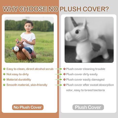 INPANY Teddy Bear Bouncy Horse Hopper Toys, Toddlers Bouncing Animal, Inflatable Hopping Buddies, Kid Ride on Rubber Bouncer, Outdoor Indoor Baby Cute Birthday Gifts for 2 3 4 Year Old Girls Boys in Saudi Arabia